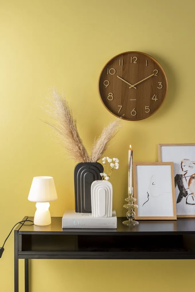 Karlsson Wandklok Pure Medium Dark Wood Ø 40 cm
