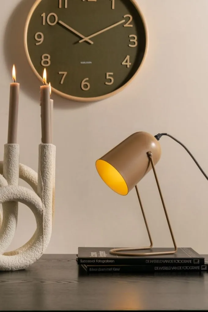 Karlsson Wandklok Pure Wood Grain mosgroen Ø 40 cm