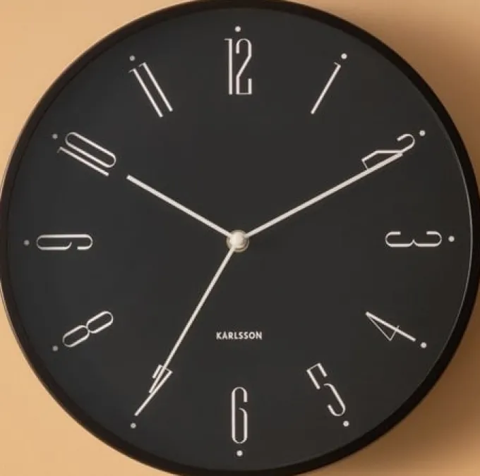 Karlsson Wandklok Regal Numbers zwart