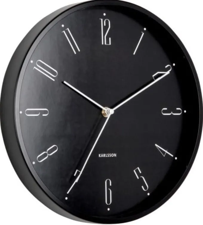 Karlsson Wandklok Regal Numbers zwart
