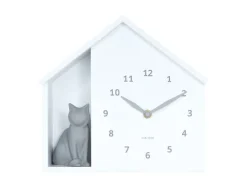 Karlsson Wandklok Sitting Cat wit