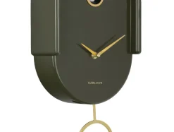 Karlsson Wandklok Tweet luxury groen