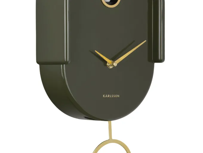 Karlsson Wandklok Tweet luxury groen