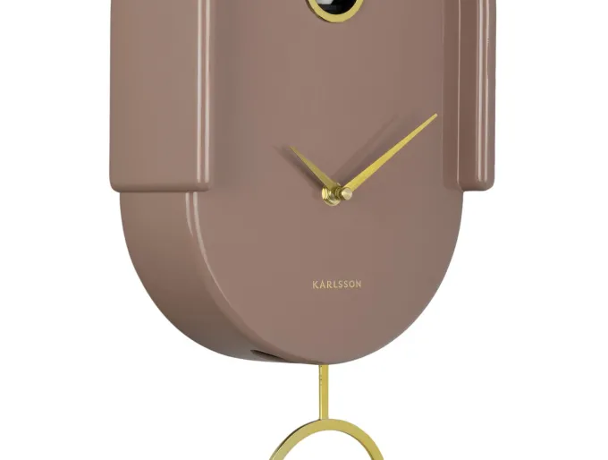 Karlsson Wandklok Tweet mocca bruin
