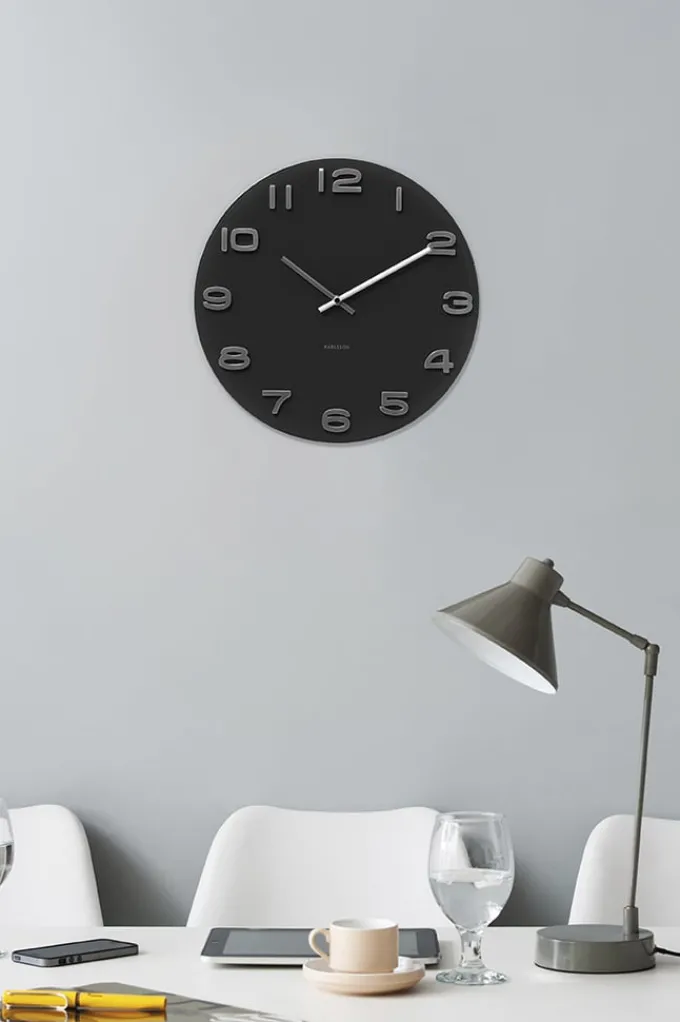 Karlsson Wandklok Vintage Round zwart Ø 35 cm