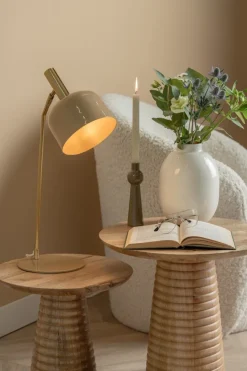 Leitmotiv Bijzettafel Force Striped Base mango