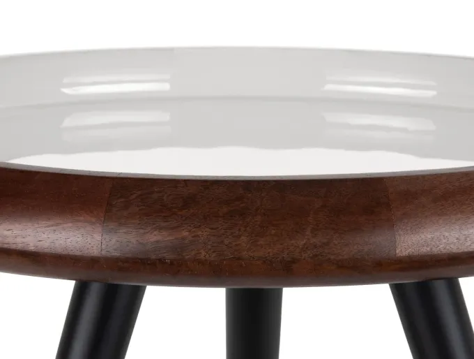 Leitmotiv Bijzettafel set van 3 Tripod met metalen poten