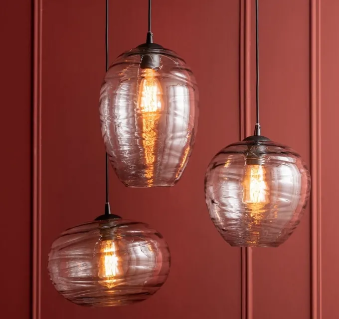 Leitmotiv Hanglamp Glamour Globe glas smoke