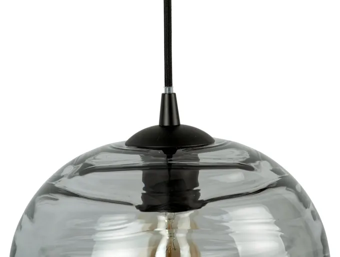 Leitmotiv Hanglamp Glamour Globe glas smoke