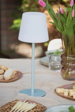 Leitmotiv Tafellamp voor binnen en buiten lichtblauw