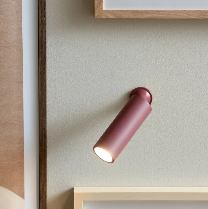 Leitmotiv Wandlamp magnetisch Paris - Burgundy rood