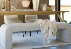 Light en Living Bank 160x49x47 cm NEHNA crème