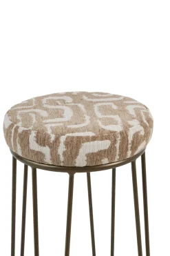 Light en Living Barkruk Ø41x73 cm ALICE groen-grijs+beige+bruin-brons