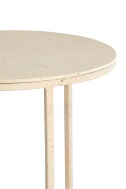 Light en Living Bijzettafel Set van 2 SADAR zand + lichtbruin gespikkeld