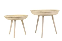 Light en Living Bijzettafel Set van 2 COLON naturel - Light en Living