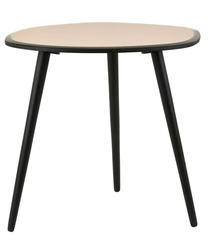 Light en Living Bijzettafel 54x45,5x48 cm DIVO spiegel bruin glas+zwart