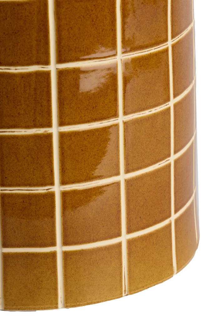 Light en Living Bijzettafel Ø42x34 cm MAUCHO keramiek cognac+crème