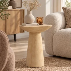 Light en Living Bijzettafel 33x33x53 cm DEGO mat naturel