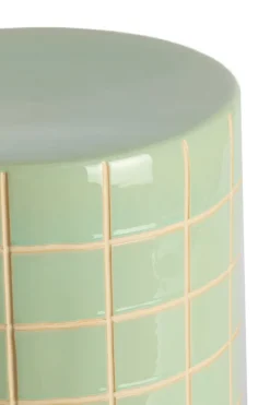 Light en Living Bijzettafel Ø42x34 cm MAUCHO keramiek licht groen+crème