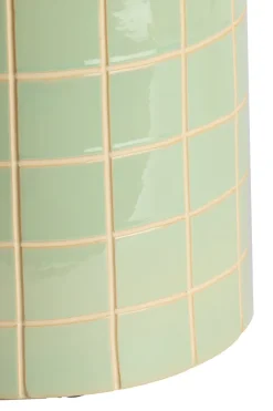 Light en Living Bijzettafel Ø42x34 cm MAUCHO keramiek licht groen+crème