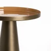 Light en Living Bijzettafel Ø30,5x50 cm JAY glans terra+mat bruin-brons