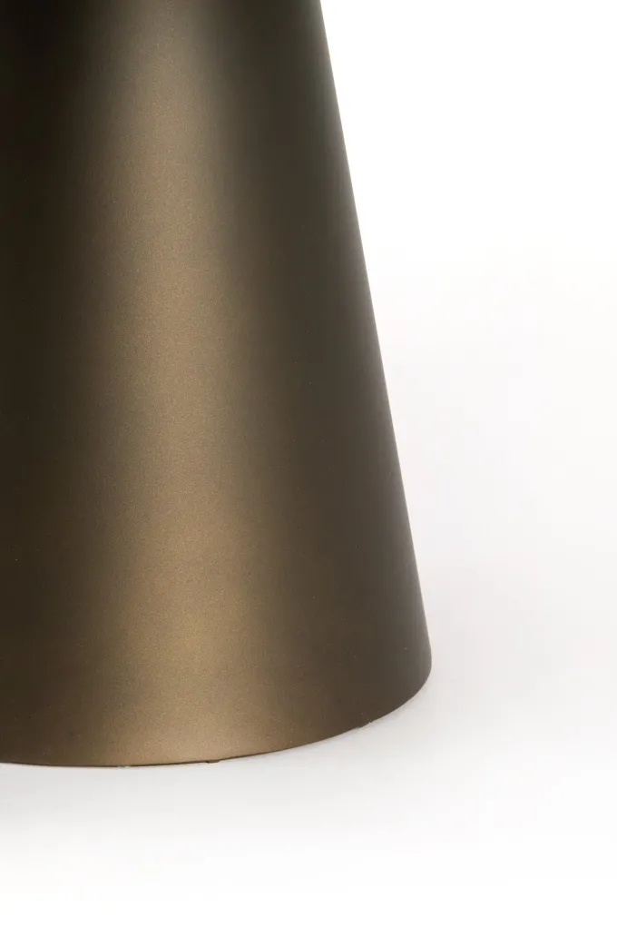 Light en Living Bijzettafel Ø58,5x37 cm JAY glans crème+mat bruin-brons