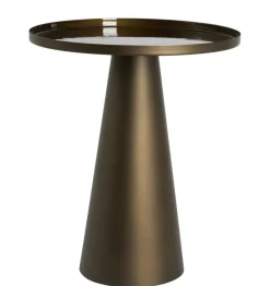 Light en Living Bijzettafel Ø46x46 cm JAY glans bruin-brons+mat bruin-brons