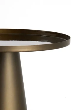 Light en Living Bijzettafel Ø46x46 cm JAY glans bruin-brons+mat bruin-brons