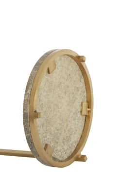 Light en Living Bijzettafel Ø26x76 cm LEDA travertin bruin+brons