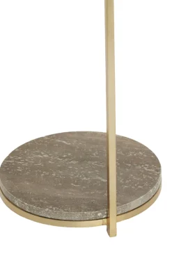Light en Living Bijzettafel Ø26x76 cm LEDA travertin bruin+brons