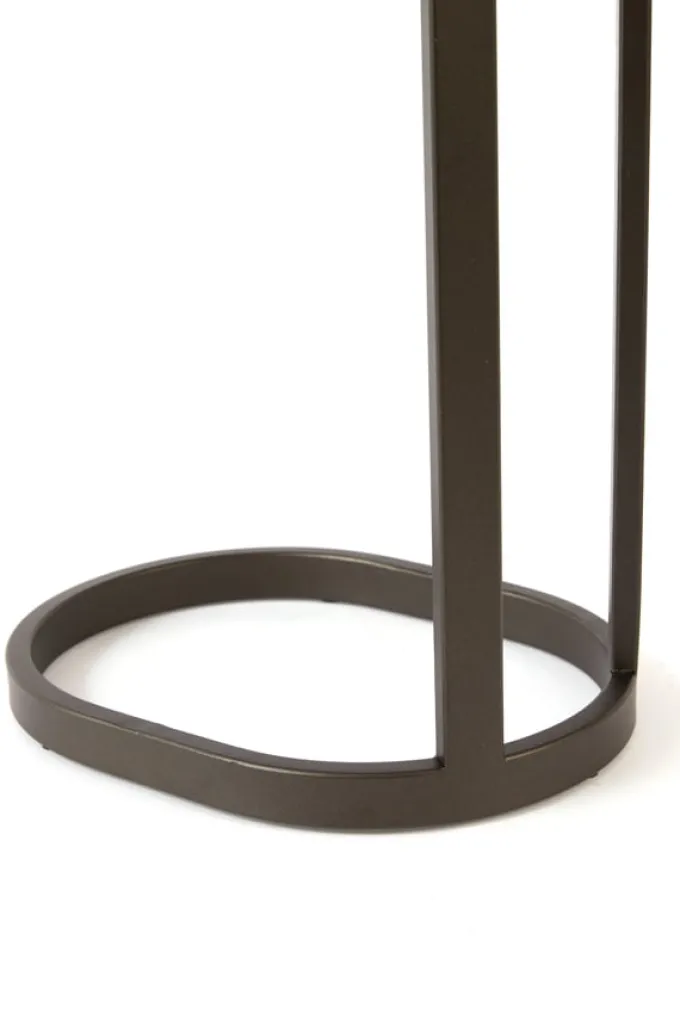 Light en Living Bijzettafel 30x23x60 cm LURO marmer zand+mat bruin-brons