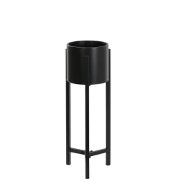 Light en Living Bloempot deco op standaard BAKSI mat zwart - 3 maten