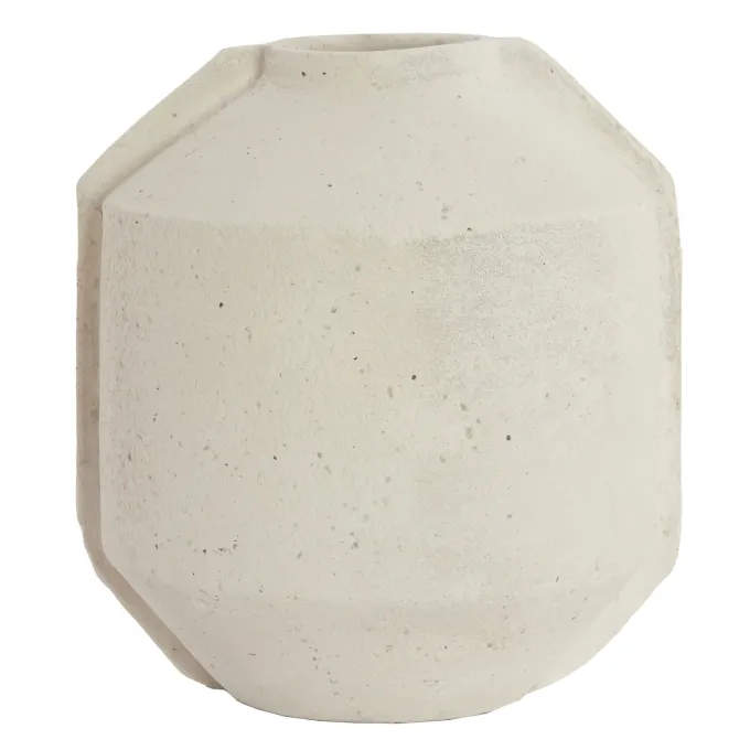 Light en Living Bloempot deco 35x32x57 cm NORIC mat crème