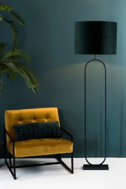Light en Living Cilinder Lampenkap Velours Dutch Green - Diverse Maten
