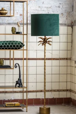 Light en Living Cilinder Lampenkap Velours Dutch Green - Diverse Maten