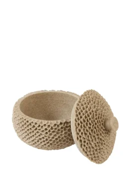 Light en Living Deco box Ø19,5x16,5 cm COLDROS zand