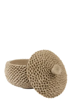 Light en Living Deco box Ø19,5x16,5 cm COLDROS zand