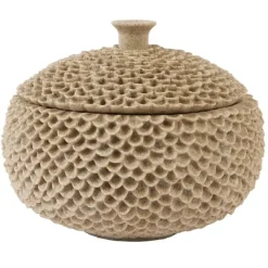 Light en Living Deco box Ø19,5x16,5 cm COLDROS zand