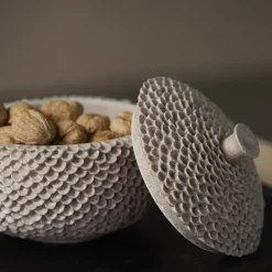 Light en Living Deco box Ø19,5x16,5 cm COLDROS zand