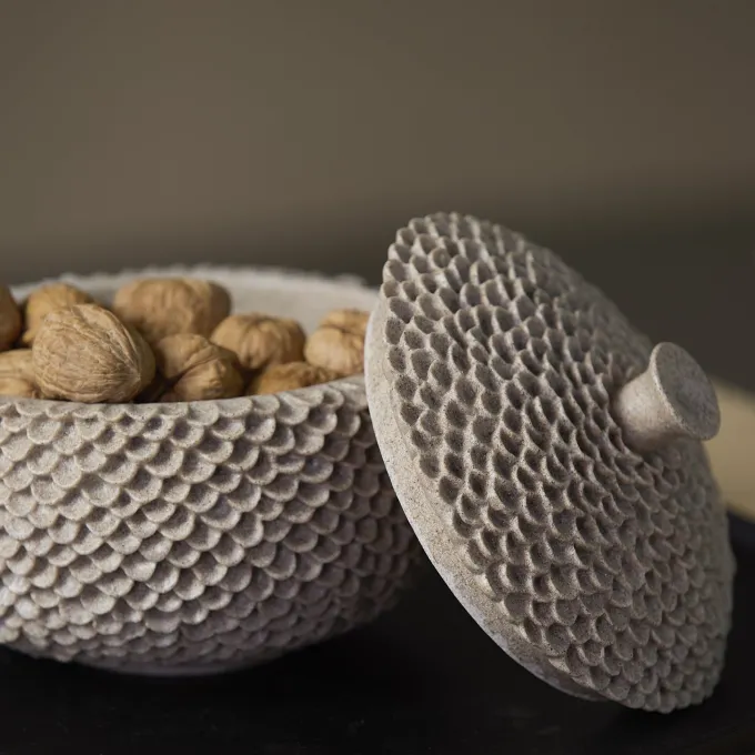 Light en Living Deco box Ø19,5x16,5 cm COLDROS zand