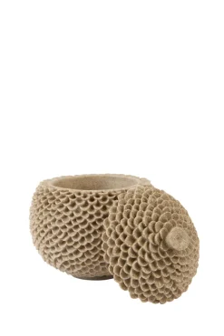 Light en Living Deco box Ø16,5x16,5 cm COLDROS zand