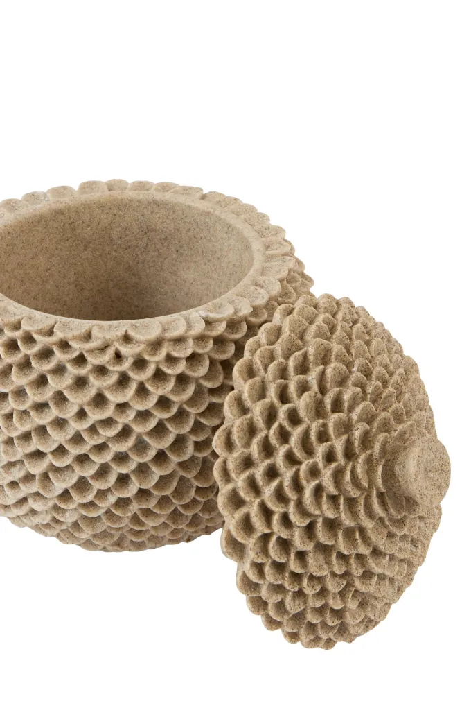 Light en Living Deco box Ø16,5x16,5 cm COLDROS zand