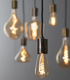 Light en Living Deco LED hoekig Ø6,5x14,5 cm Light 4W amber E27 dimbaar