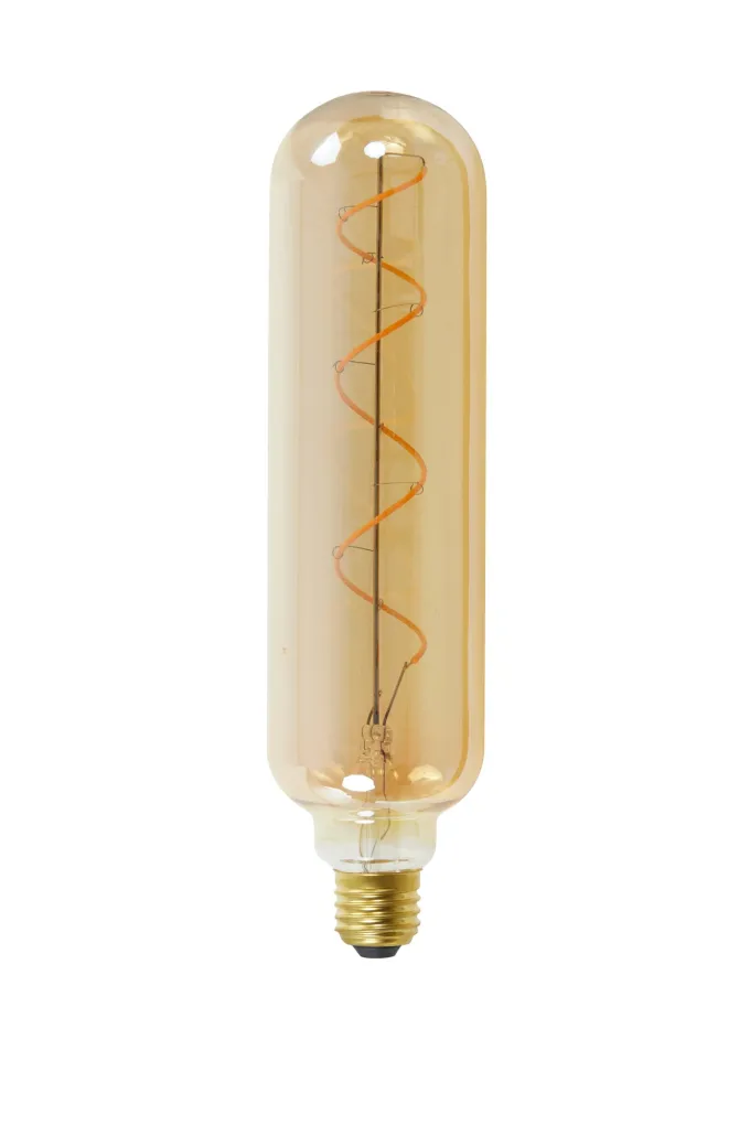 Light en Living Deco LED staaf Ø6,5x26 cm - Amber glas - 4W E27 dimbaar