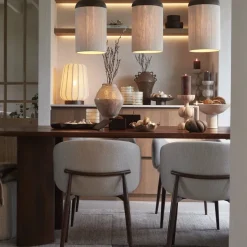 Light en Living Eetkamerstoel 57x56x74 cm ALUKO crème+bruin