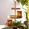 Light en Living Etagere 3 laags LUTEK Goud - Light & Living