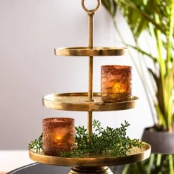 Light en Living Etagere 3 laags LUTEK Goud - Light & Living