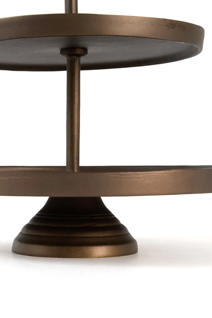 Light en Living Etagère 3 laags Ø32x48 cm LUTEK mat bruin-brons
