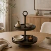 Light en Living Etagère 2 laags Ø24x37 cm LUTEK mat bruin-brons