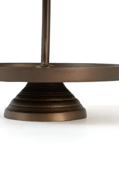 Light en Living Etagère 2 laags Ø24x37 cm LUTEK mat bruin-brons
